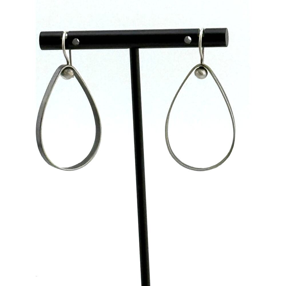 Jane Diaz Sterling Silver Triangle Mobile Drop Earrings
